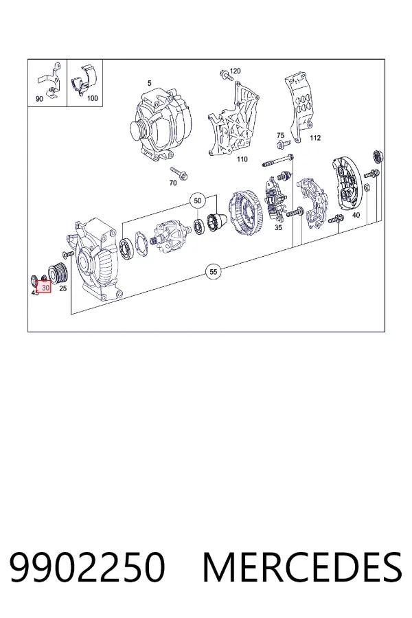 Купить A0009902250 Mercedes Гайки колесные