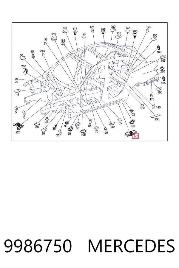 Подушка домкрата нижняя, поддомкратник Mercedes A0009986750