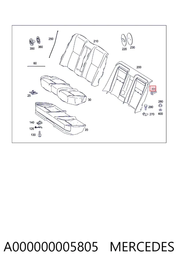 Болт поддона двигателя A000000005805 Mercedes