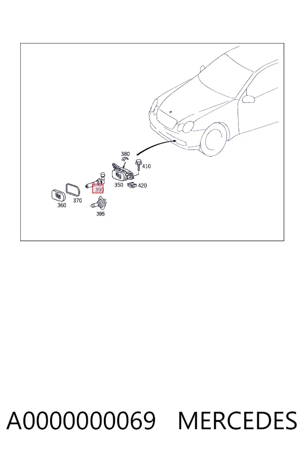 Лампочка галогенная A0000000069 Mercedes