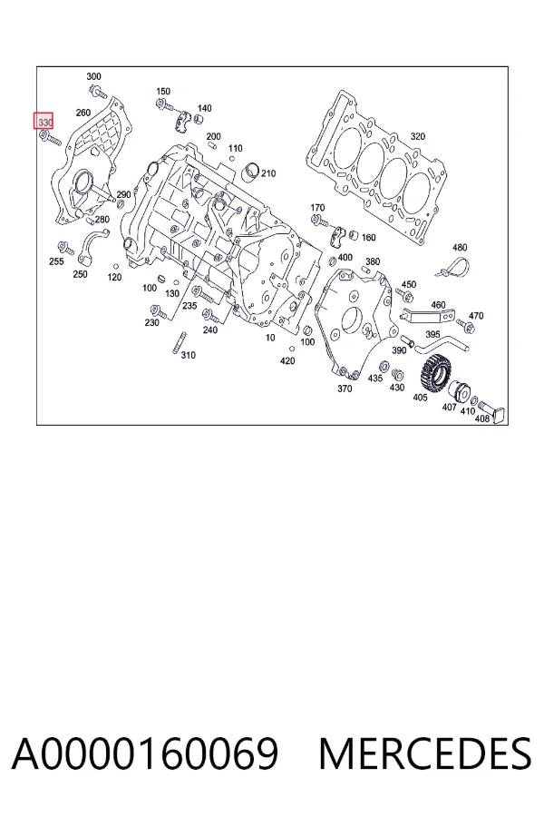 Болт ГБЦ A0000160069 Mercedes