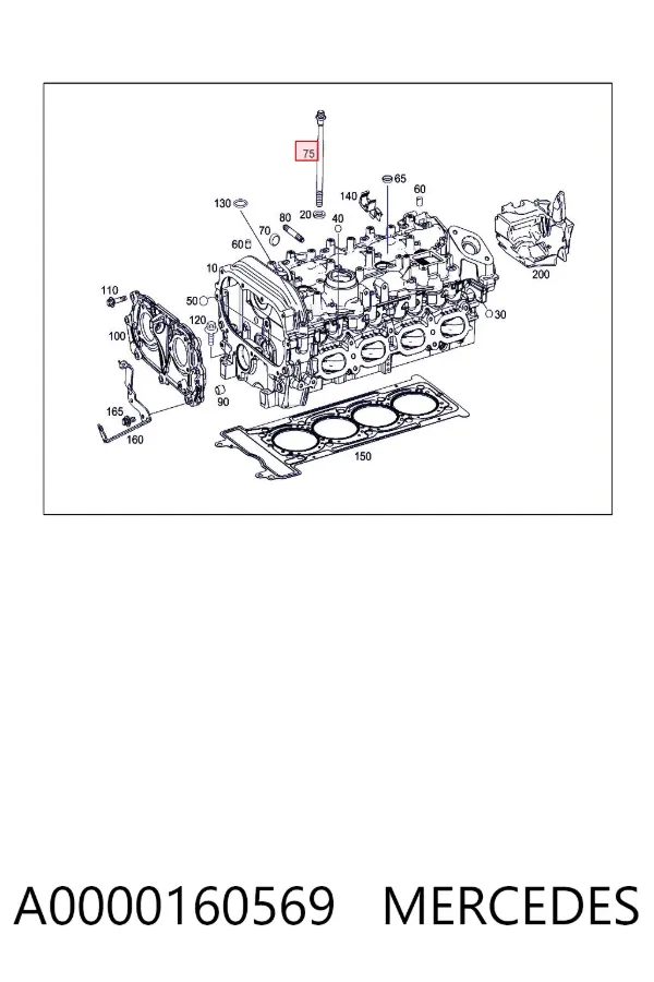 Болт ГБЦ A0000160569 Mercedes
