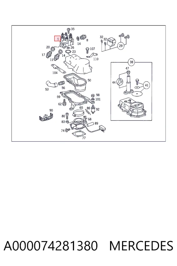 Купить A0000742813 Mercedes Дозатор топлива (KE-JETRONIC)