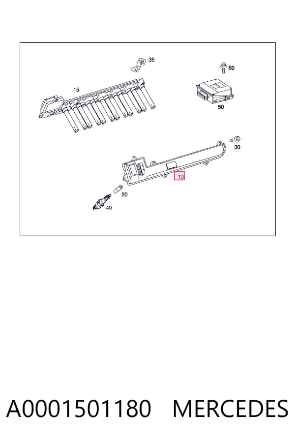 Катушка зажигания A0001501180 Mercedes