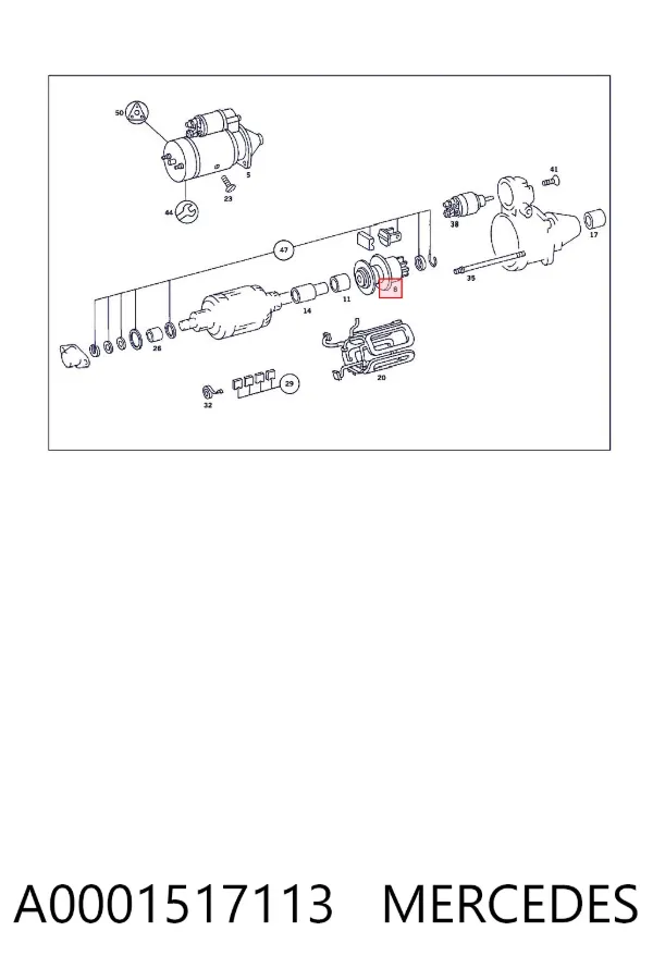 Бендикс стартера A0001517113 Mercedes