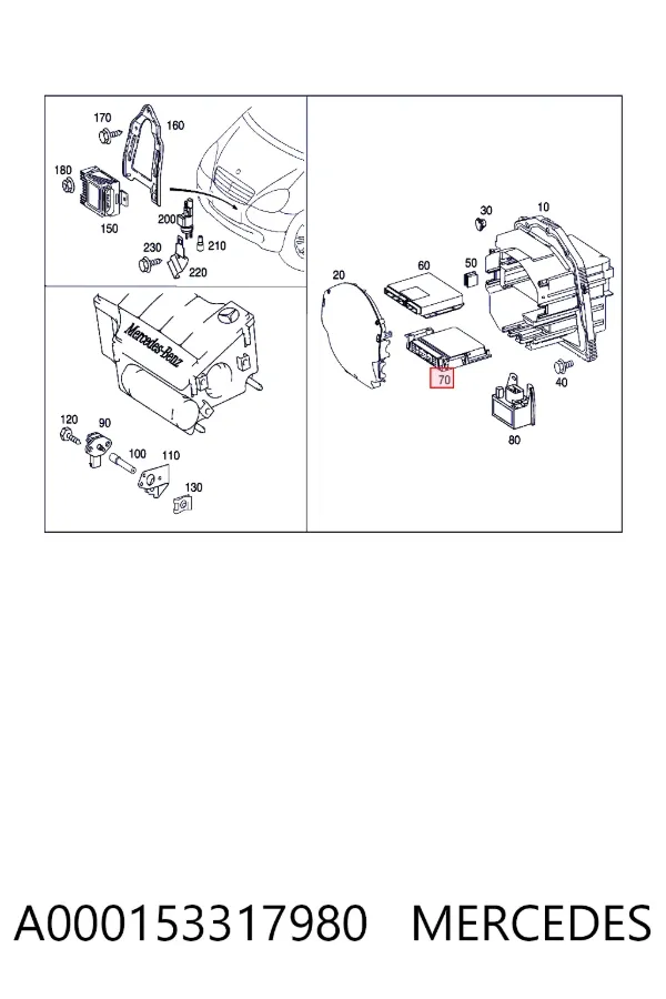 ЭБУ двигателем Mercedes A0001533179 цена, от 25.34 USD
