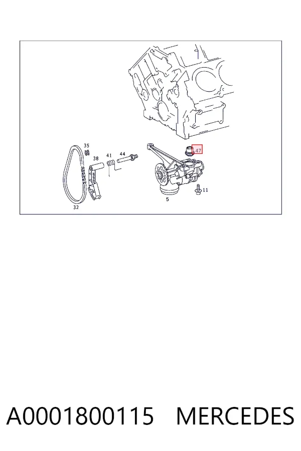 Клапан регулировки давления масла A0001800115 Mercedes