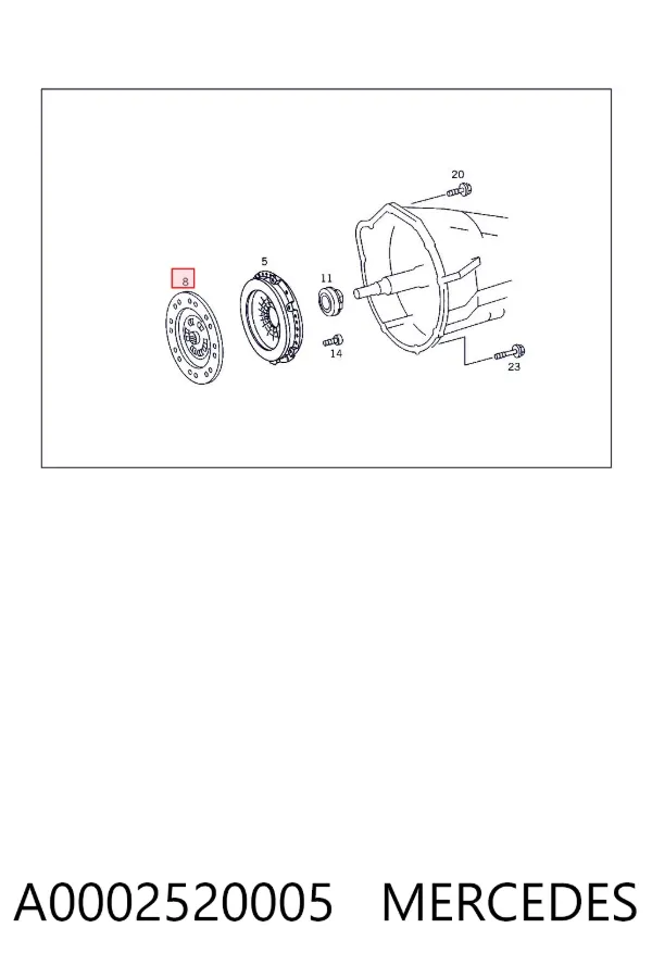 Диск сцепления A0002520005 Mercedes