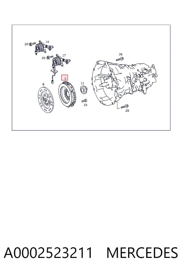 Корзина сцепления A0002523211 Mercedes