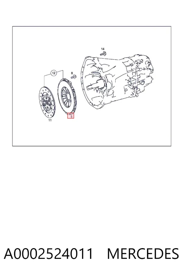 Корзина сцепления A0002524011 Mercedes