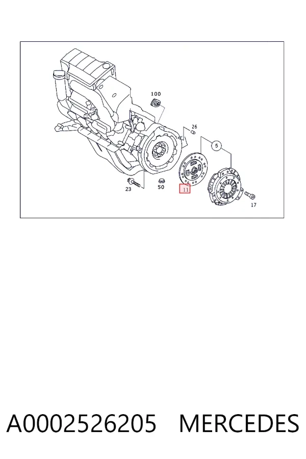 Диск сцепления A0002526205 Mercedes