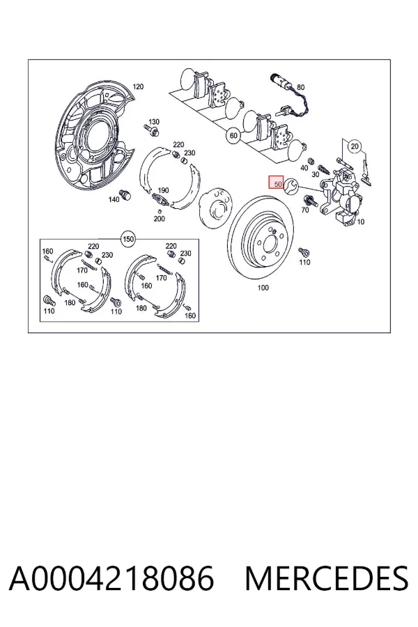 Ремкомплект суппорта A0004218086 Mercedes