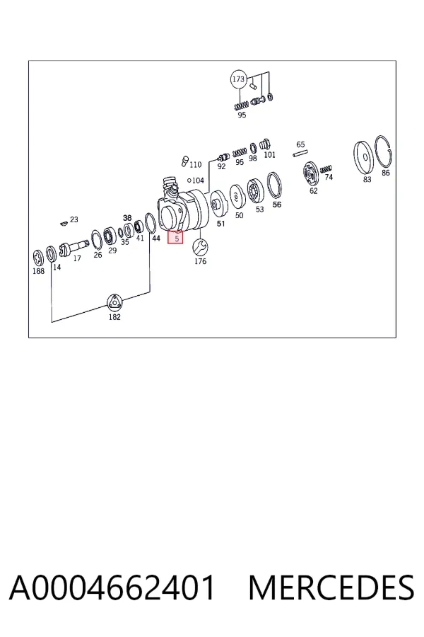 Насос ГУР A0004662401 Mercedes