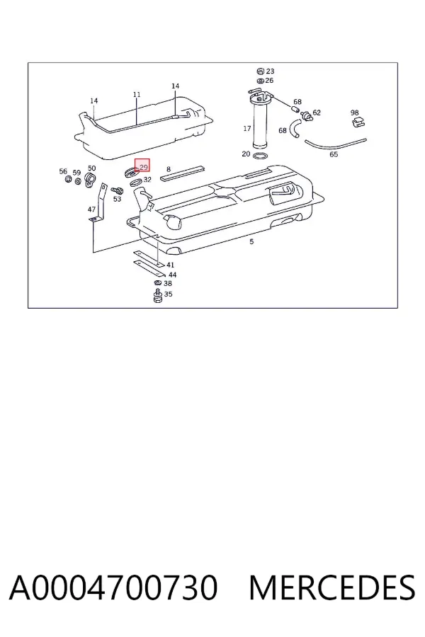 Крышка бензобака A0004700730 Mercedes