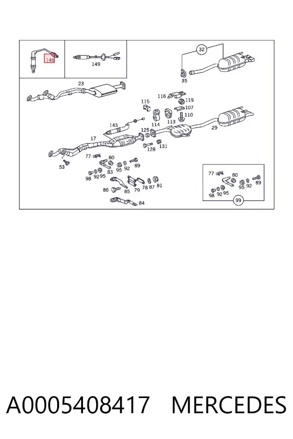 Лямбда зонд A0005408417 Mercedes