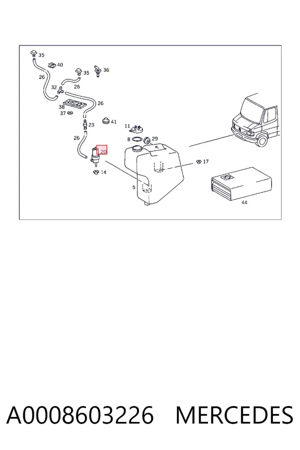 Моторчик омывателя A0008603226 Mercedes