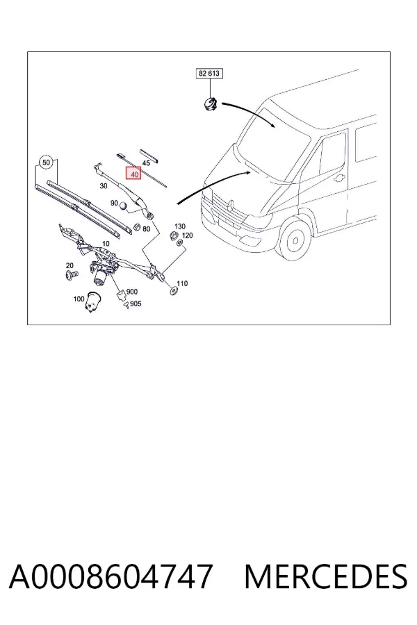 Форсунка омывателя A0008604747 Mercedes