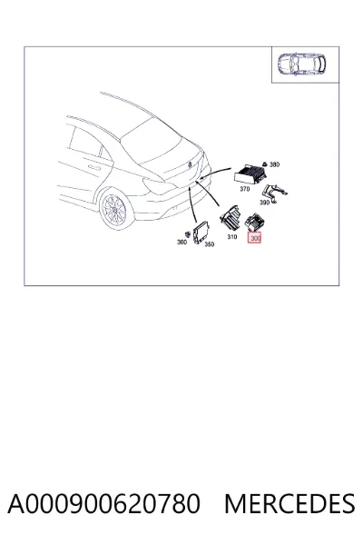 Модуль управления (ЭБУ) топливным насосом MERCEDES A000900620780