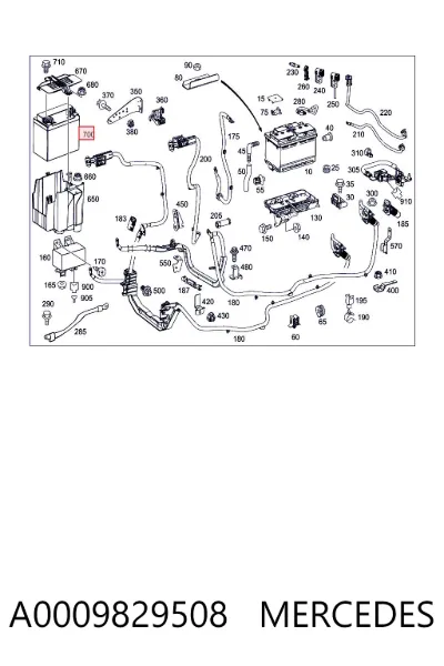 Акумулятор Мерседес 12 А/г 12 В (A0009829508)
