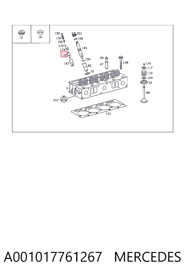 Распылитель форсунки A001017761267 Mercedes