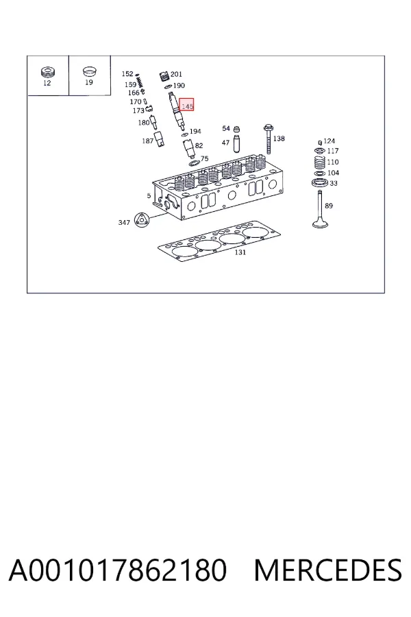 Купить A0010178621 Mercedes Клапанная форсунка