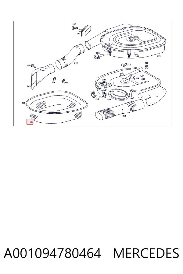 Фильтр воздушный Mercedes A0010947804