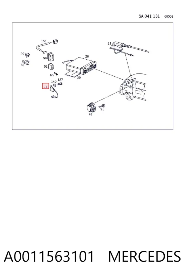 Конденсатор генератора A0011563101 Mercedes