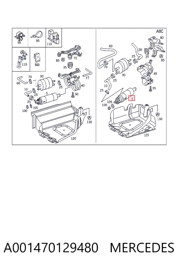 Топливный насос магистральный Mercedes A0014701294
