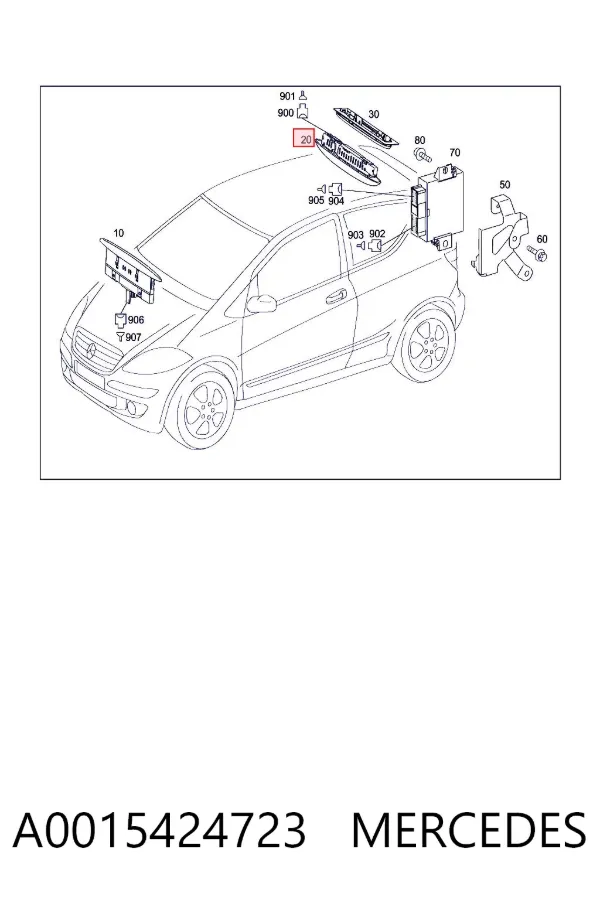 Дисплей парктроника A0015424723 Mercedes