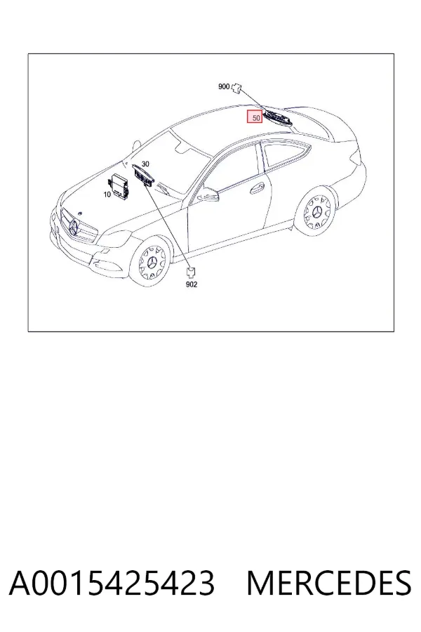 Дисплей парктроника A0015425423 Mercedes