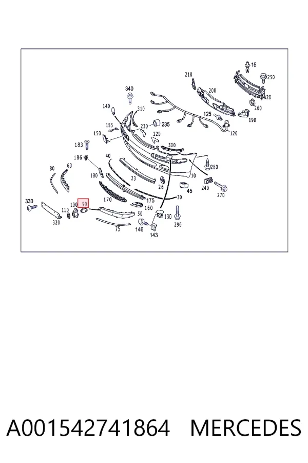 Парктроник A001542741864 Mercedes