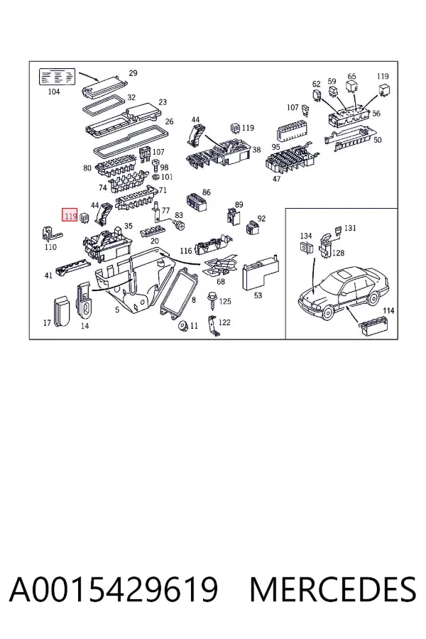Реле бензонасоса A0015429619 Mercedes