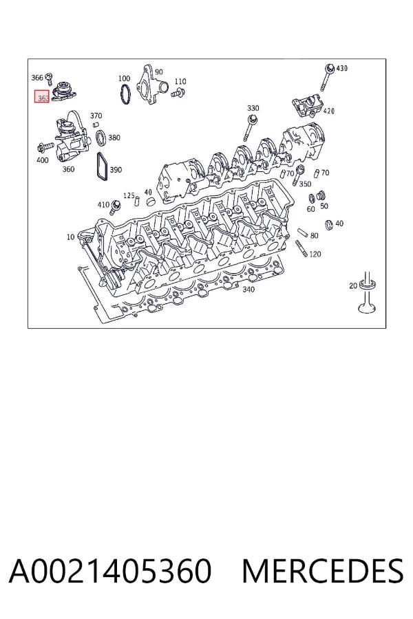 Клапан продувки катализатора A0021405360 Mercedes