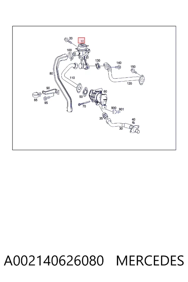 Клапан ЕГР A002140626080 Mercedes