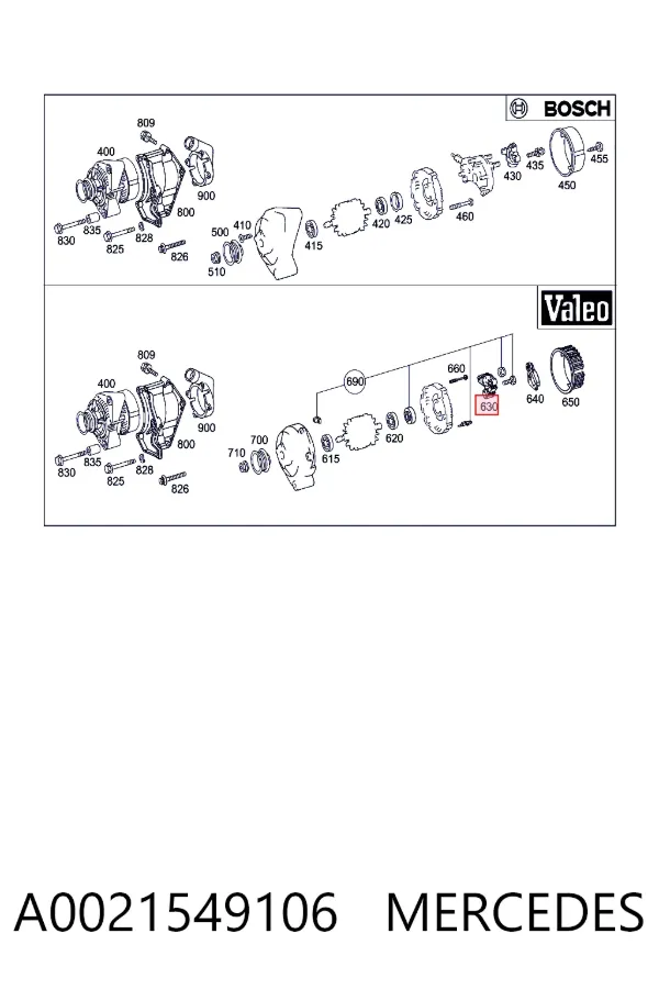 Реле генератора A0021549106 Mercedes