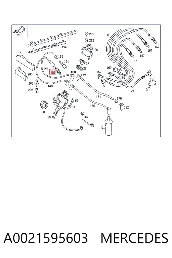 Свечи зажигания A0021595603 Mercedes