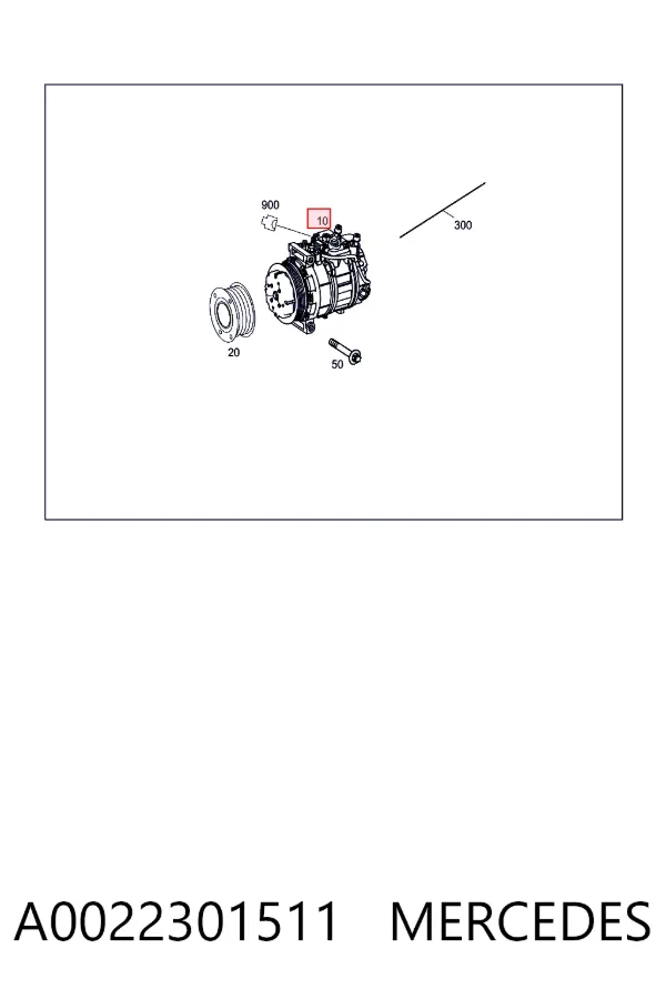 Компрессор кондиционера A0022301511 Mercedes