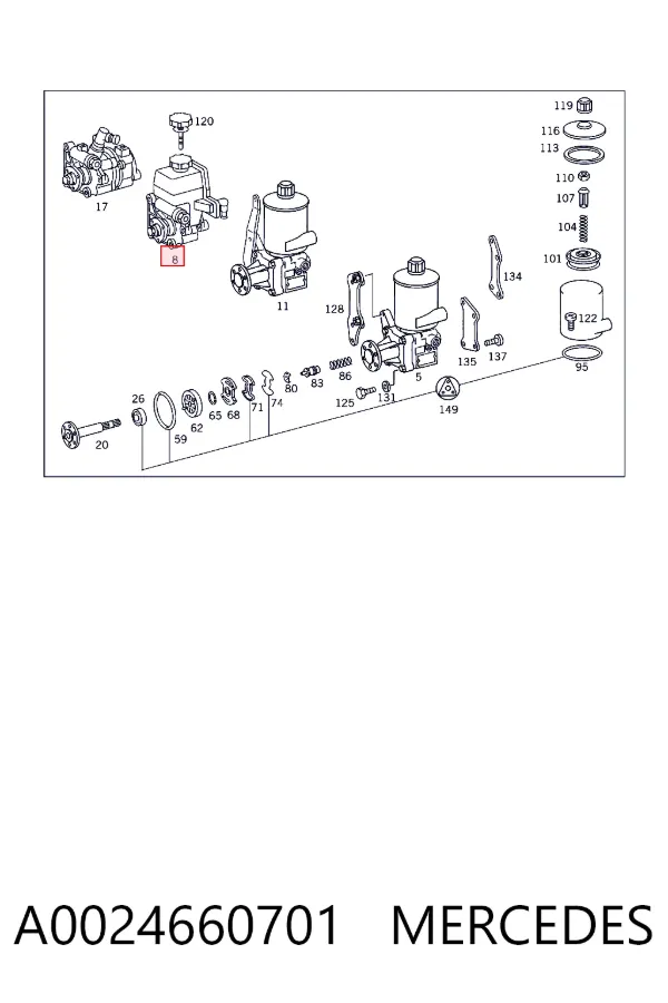 Насос ГУР A0024660701 Mercedes