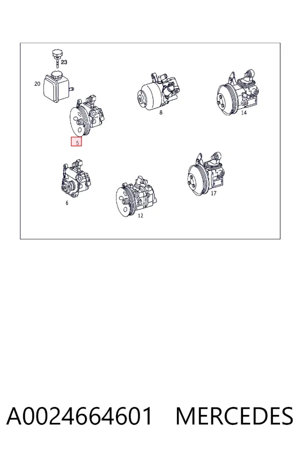 Насос ГУР A0024664601 Mercedes
