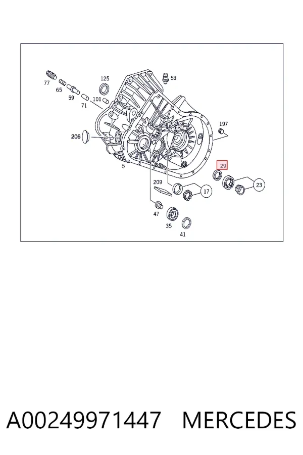 Сальник АКПП/КПП входного вала Mercedes A0249971447 цена, от 11.45 USD