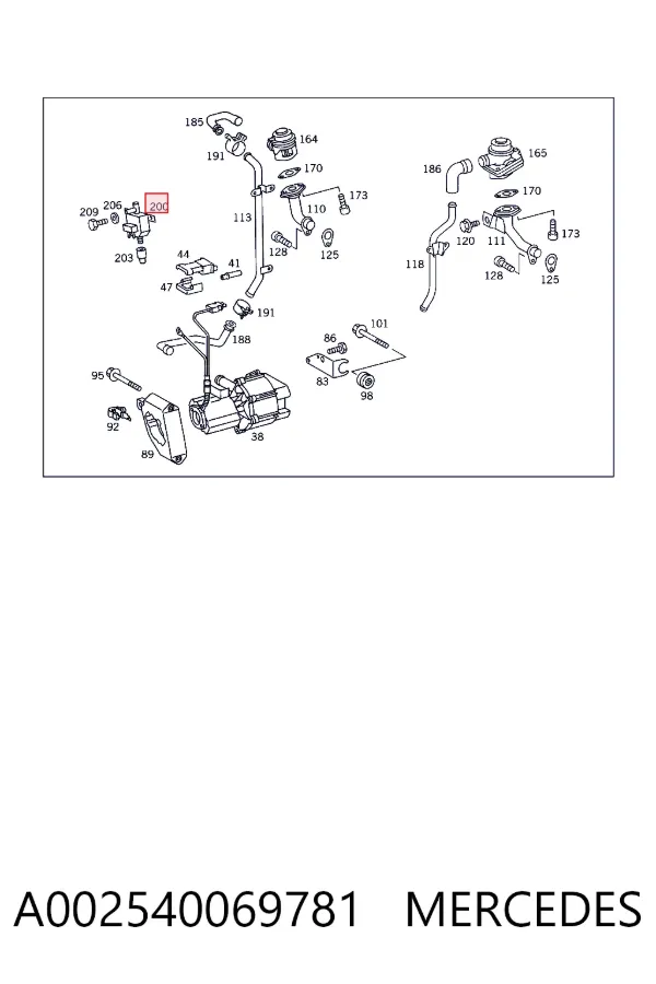 Купить A0025400697 Mercedes Клапан продувки катализатора