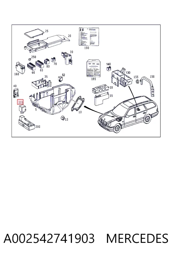 Реле многофункциональное A002542741903 Mercedes