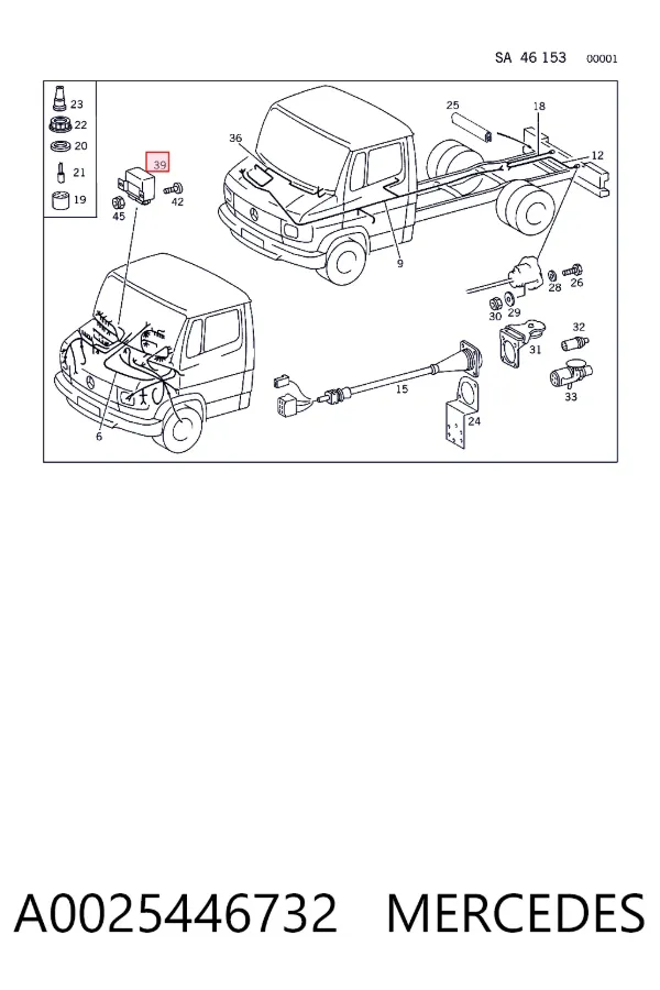 Реле поворотов A0025446732 Mercedes