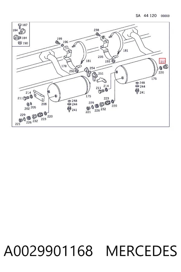  A0029901168 Mercedes