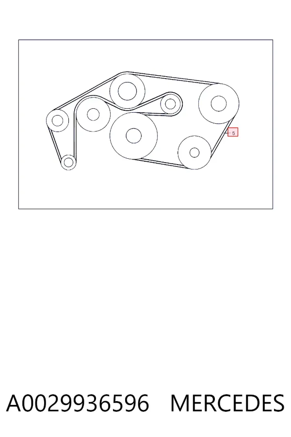 Ремень генератора A0029936596 Mercedes