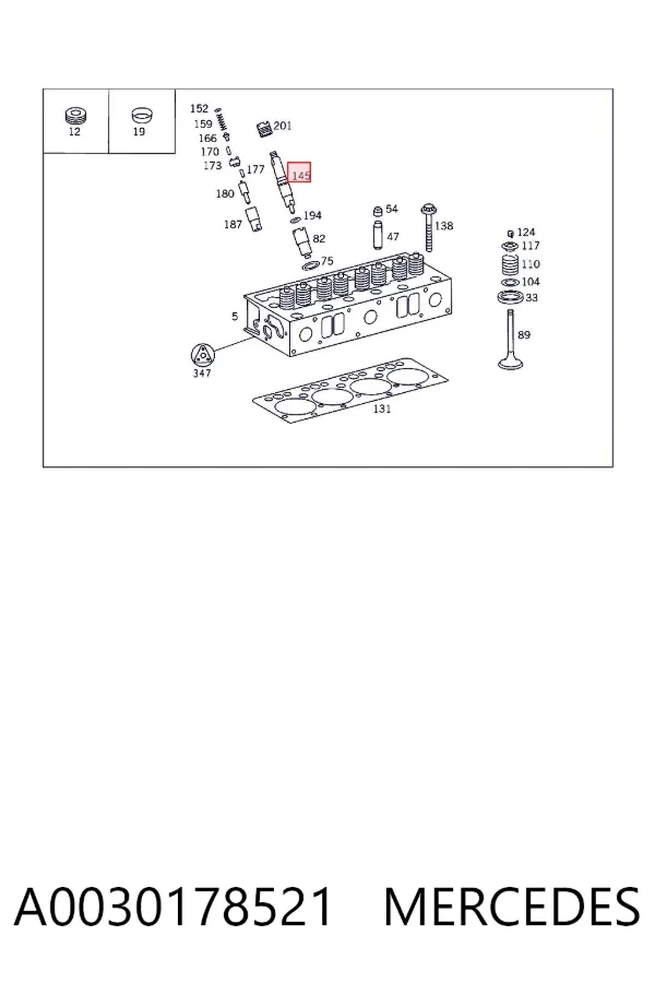 Топливные форсунки A0030178521 Mercedes