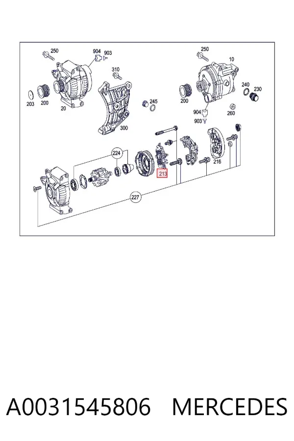 Реле генератора A0031545806 Mercedes