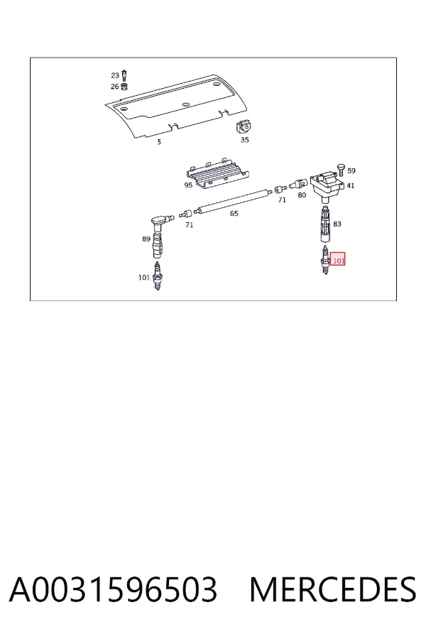 Свечи зажигания A0031596503 Mercedes