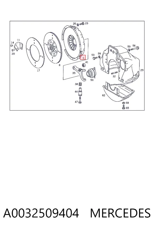 Корзина сцепления A0032509404 Mercedes