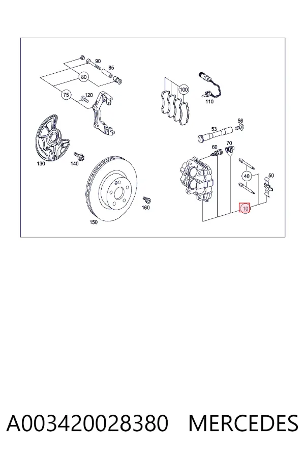 Тормозной суппорт Mercedes A0034200283 цена, от 25.34 USD